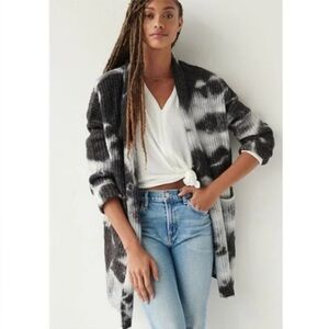 Anthropologie Avalon Tie-Dye Cardigan Oversized Pockets